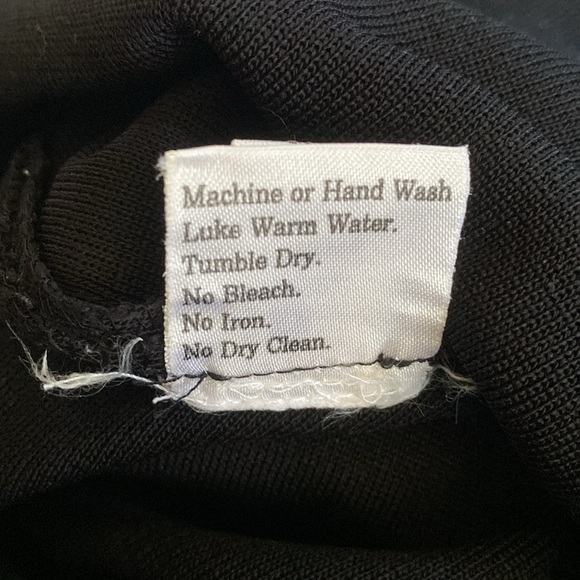 exclusively misook long black stretchy dress turtleneck sleeveless - Picture 3 of 4